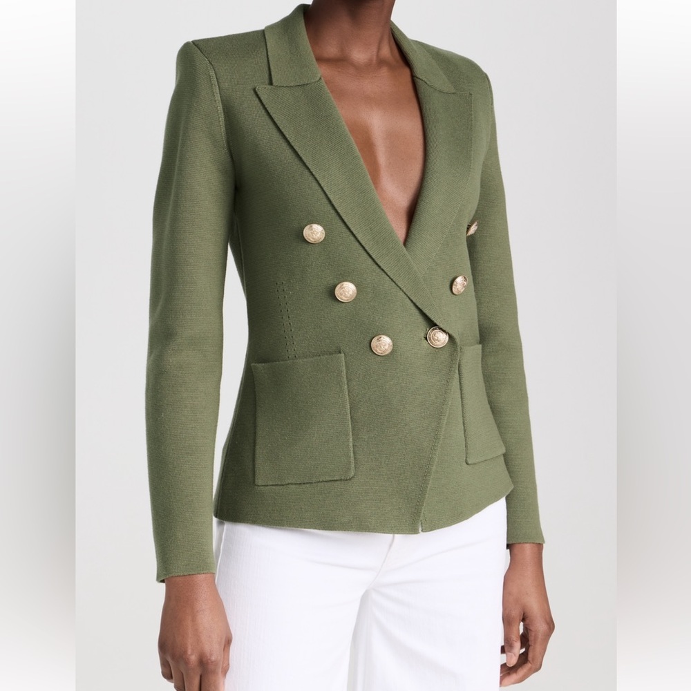 L’AGENCE Olive Double-Breasted Blazer
